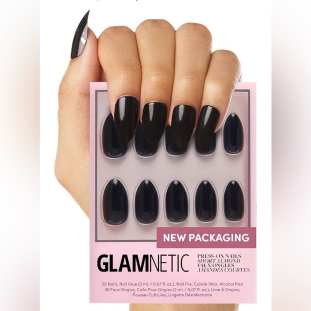 NEW GLAMNETIC Short Almond Press-On Nails in Boba and 2 New Brush-On Glue